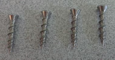 REDUCED FLAT HEAD, TORX RECESS, TWIN LEADING THREAD + COARSE THREAD, SHARP POINT SCREW.
MANUFACTURED FROM AUSTENITIC STAINLESS STEEL. 
FOR USE IN THE MECHANICAL JOINTING OF WOOD OR UPVC.