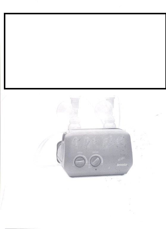 THIS IS AN ELECTRICALLY POWERED BREAST PUMP INTENDED TO FACILITATE THE EXPRESSION AND COLLECTION OF BREAST MILK FROM A WOMAN FOR THE PURPOSE OF FEEDING THE COLLECTED MILK FROM THE CHILD.
THE SILICONE DIAPHRAGM IN EACH BREAST FLANGE ACTS AS A SOLID BARRIER AND PREVENTS ANY MILK BACK UP INTO TUBING.
BY CONNECTING THE TUBING ADAPTER TO THE PORT ON THE PISTON/CYLINDER THE PUMP IS READY FOR SINGLE OR DOUBLE PUMPING. 
THE CYCLE AND STRENGTH HAVE VARIABLE CONTROLS.
THE PUMP CAN BE OPERATED AT 100VAC TO 240VAC.
THE UNIT ITSELF HAS AN LED ON IT WHICH LIGHTS UP GREEN AS SOON AS THE MAINS SUPPLY IS CONNECTED, EVEN IF THE SWITCH IS OFF.
DIMENSIONS: 10.0" (L) X 9.0" (W) X 7.5" (H).
WEIGHT: 2.9KG