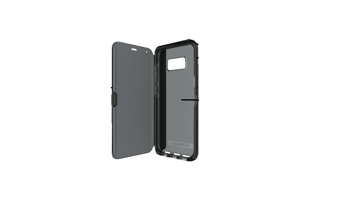 A PHONE CASE WITH THE FRONT BEING MADE OF A MOULDED POLYURETHANE, AND THE BACK BEING MADE OF A MOULDED TPU, PLASTIC AND SILICONE. THE SIDES ARE ALSO MADE OF A PLASTIC AND SILICONE MATERIAL, WHICH IS DESIGNED TO ABSORB IMPACT IF DROPPED.  INTENDED TO BE CARRIED IN A HANDBAG OR POCKET