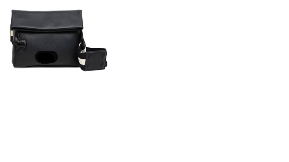 A SMALL ZIP TOP BUMBAG DESIGN BAG. A SOFT SHAPE WITH A STRIPED STRAP. CRAFTED FROM SOFT GRAINY COW LEATHER. WITH A FLAP OVER MAGNETIC FASTENING FRONT. WITH A WIDE POPPER FASTENING STRAP TO SECURE AROUND THE WAIST 121.5CM FULLY EXTENDED. A HIDDEN FRONT ZIP POCKET.  ONE INTERNAL ZIP POCKET. ONE INTERNAL SLIP POCKET. A WELL KNOWN NAME IN HANDBAGS FOIL BRANDING, WITH A HANGING DOG. THE BAG COMES WITH ITS OWN DUST POLYBAG WITH THE BRANDING WRITTEN ON IT.