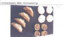 A DIM SUM SELECTION OF STEAMED AND FROZEN DUMPLINGS CONTAINING:
1. MUSHROOM CHAR SUI BUN WITH MAIN INGREDIENTS OF WHEATFLOUR, MUSHROOMS, WATER, WATER CHESTNUTS, TOMATOES AND HOISIN SAUCE;
2. VEGETABLE GYOZA WITH MAIN INGREDIENTS OF SPINACH SUI MAI PASTRY, MUSHROOMS, MANGETOUT, ASPARAGUS AND CARROTS; AND
3. PRAWN AND MUSHROOM SUI MAI WITH MAIN INGREDIENTS OF TIGER PRAWNS, SUI MAI PASTRY, MUSHROOMS, WATER CHESTNUTS, CARROTS AND GREEN BEANS.
TAKING THE THREE ITEMS AS A WHOLE, THE PRAWN CONTENT IS LESS THAN 20%.
HAS BEEN COOKED BY STEAMING FOR 210 SECONDS, AND GRILLED ON ONE SIDE FOR A BROWNING EFFECT. NEEDS TO BE REHEATED IN A MICROWAVE PRIOR TO EATING. THERE ARE FOUR OF EACH ITEM IN PACKAGING FOR RETAIL SALE.