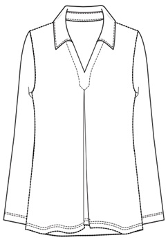 A KNITTED WOMANS JERSEY LONG SLEEVE TOP WITH PLEATING.
WITH A POLO COLLAR, LONG SLEEVE, STRAIGHT HEM, INVERTED PLEAT DETAIL, SEMI-FITTED. WITH NO FASTENING. CONSTRUCTED OF 96% POLYESTER, 4% ELASTANE, NO FASTENING.