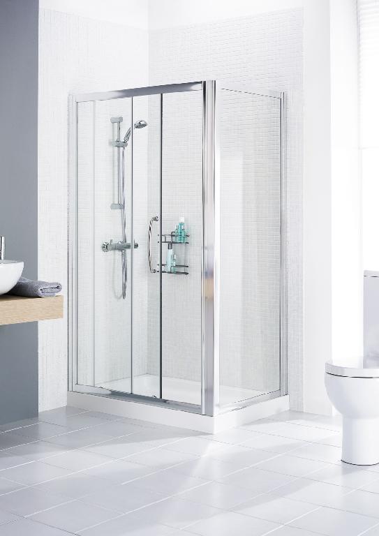 A PARTIALLY ASSEMBLED BATHROOM SHOWER ENCLOSURE KIT DESIGNED TO BE MOUNTED ON ONE WALL AND AFFIXED PERPENDICULAR TO AN ENCLOSURE UNIT (SEPARATE PRODUCT AND CODE). CONSISTING OF FIXED PANEL 6MM SAFETY GLASS (PER EN12150-1), FRAMED WITH ALUMINIUM PROFILES. WITH FIXING DEVICES, SCREWS, WASHERS AND COVER CAPS.