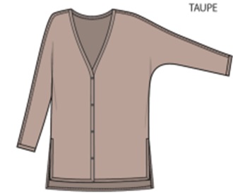 WOVEN WOMENS CARDIGAN, FEATHERWEIGHT, DEEP V -NECK, SHEER CHIFFON, BUTTON FRONT WITH REAL SHELL BUTTONS. SIZES XS TO 3XL. VARIOUS COLOURS. MADE OF 100% POLYESTER CHIFFON