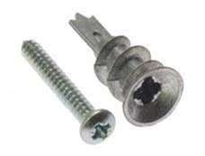 SELF TAPPING STAINLESS STEEL SPACE THREADED SCREW PACKAGED FOR RETAIL SALE WITH A STEEL CAST ZINC ALLOY FINISH SELF DRILLING PLUG. 
THE PLUG IS USED AS AN ANCHOR IN THE PLASTERBOARD.
