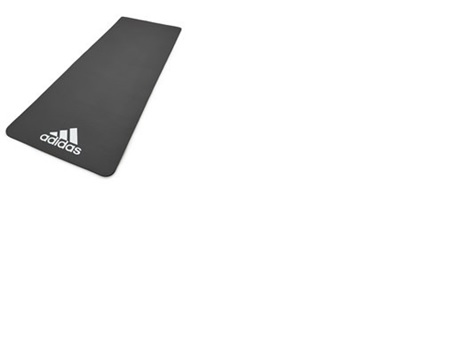 FITNESS MAT
MEASURING 173 (L)  X  61 (W)  X 0.7 (H) CM. RECTANGULAR WITH CURVED/ROUNDED CORNERS
IT IS MADE FROM CELLULAR NBR ( NITRILE BUTADIENE RUBBER) 
7MM MAT HAS A RIDGED BOTTOM BASE TO INCREASE STABILITY .
HELPS GRIP THE FLOOR, REDUCING MOVEMENT. THE PADDED CUSHIONING CREATES A COMFORTABLE SURFACE TO WORK FROM WHILST KEEPING THE MAT LIGHTWEIGHT.
COMPACT AND QUICK TO ROLL AWAY. 
WITH LARGE PRINTED LOGO.