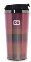 15OZ VACUUM INSULATED TUMBLER. RE-USABLE FLASK LIKE, USED FOR ON THE GO HOT/COLD BEVERAGES. MADE OF STAINLESS STEEL. MULTI COLOURED HORIZONTAL STRIPES. A LOGO PRINTED ON THE FRONT. WITH LID. BODY HEIGHT: 15.9CM HEIGHT W/LID: 18CM WIDTH BODY: 8.2CM WIDTH LID: 8.6CM. PACKAGED IN A CASE OF 12 TUMBLERS.