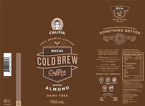 DOUBLE ESPRESSO DRINK, IN 310ML CONTAINER
THIS DOUBLE ESPRESSO COFFEE DRINK IS SWEETENED
INGREDIENTS
COLD BREW COFFEE 
WATER 
CANE SUGAR 
ALMONDS (NUTS) 
FLAVOURINGS 
ACIDITY REGULATOR (POTASSIUM CITRATE) 
CALCIUM CARBONATE 
SEA SALT 
EMULSIFIER (SUNFLOWER LECITHIN) 
STABLILISER (LOCUST BEAN GUM, GELLAN GUM)
