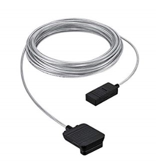 A FIBRE OPTIC CABLE FOR CONNECTING A TV SCREEN TO A MONITOR. IT CONSISTS OF AN OPTICAL CABLE WITH CONNECTORS AT EACH END THAT CONVERT ELECTRONIC SIGNALS INTO LIGHT AND BACK AGAIN. BOTH DEVICES ARE REQUIRED TO MAKE A CERTAIN BRAND OF TELEVISIONS WORK. KNOWN AS AN INVISIBLE CONNECTION CABLE.