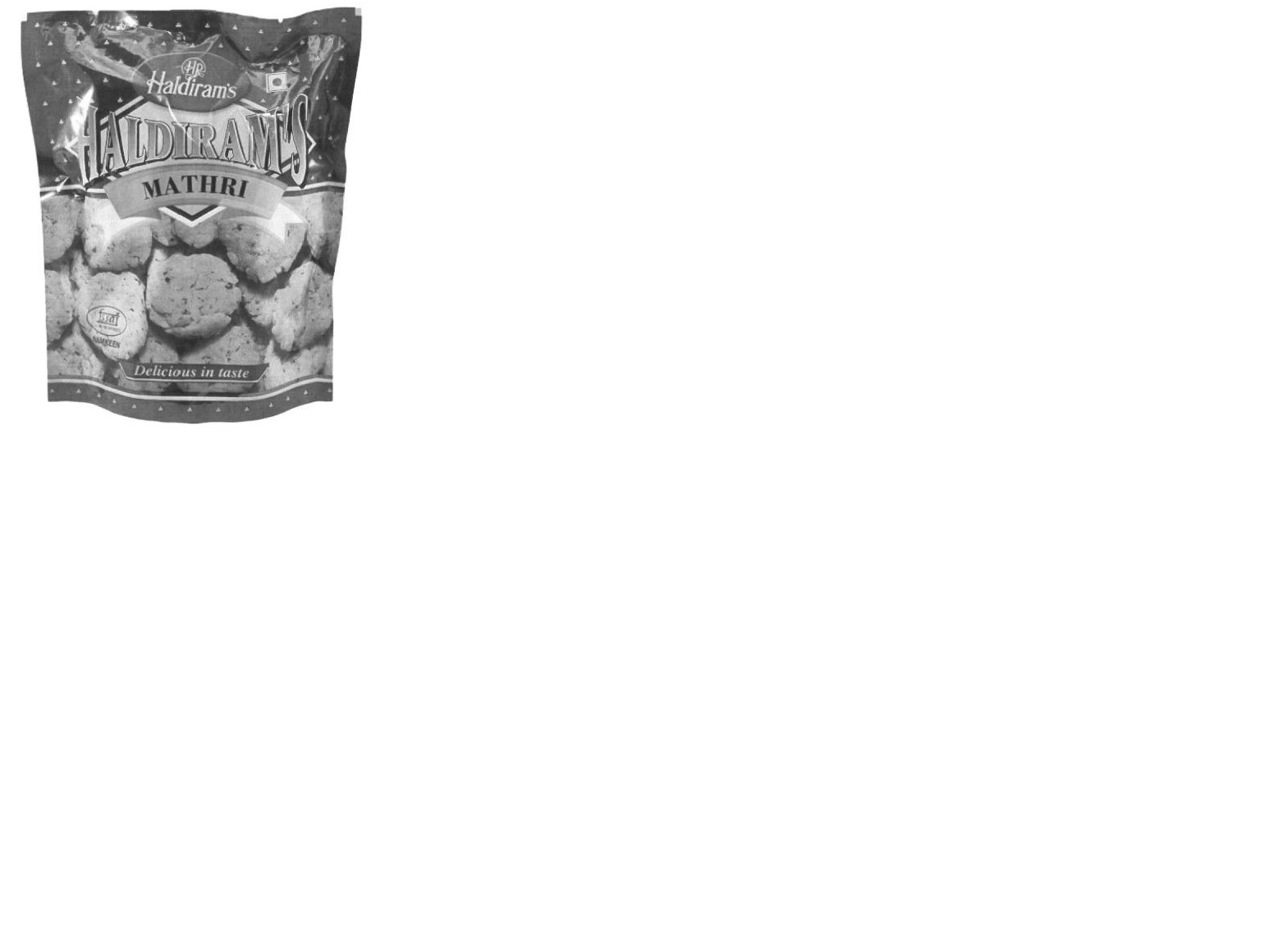 MATHRI SAVOURY SNACK, BAKED SAVOURY BISCUIT PACKAGED IN 200G READY TO EAT BAGS. INGREDIENTS: REFINED WHEAT FLOUR, VEGETABLE OIL (PALM)  HYDROGENATED VEGETABLE OIL (PALM AND SESAME OIL)(IN VARIBALE PROPORTIONS)  SALT , DICED GINGER , MIX SPICES (BLACK PEPPER, RED CHILLI POWDER, FENUGREEK LEAVES, TURMERIC POWDER)