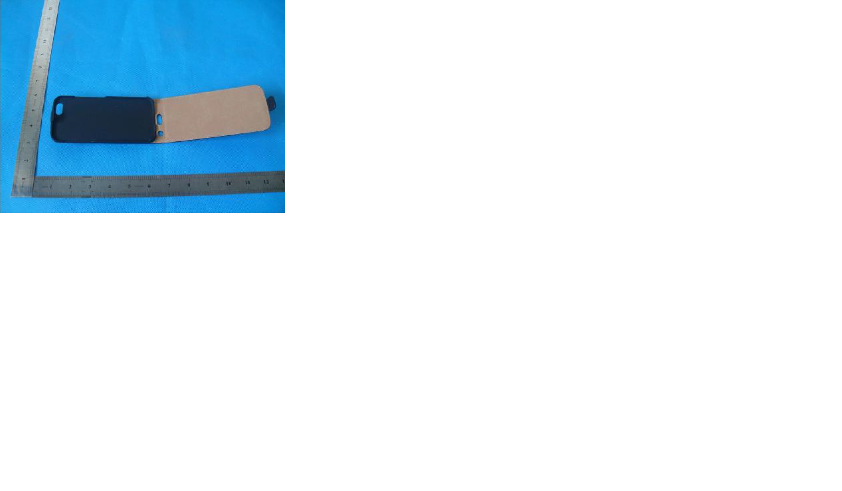 A SLIM FLIP PHONE CASE. 
MADE OF MOULDED POLYURETHANE (PU) AND INSIDE MOULD WHICH THE PHONE SITS IN BEING MADE FROM PLASTIC.  
DESIGNED TO COMPLETLEY ENCLOSE THE DEVICE AND ABSORB IMPACT IF DROPPED. WITH A BOTTOM MAGNETIC CLOSURE WHICH FASTENS FLAP OVER THE FRONT. INTENDED TO BE CARRIED IN A HANDBAG OR POCKET. 
DIMENSIONS: 2.5 INCHES X 6 INCHES.