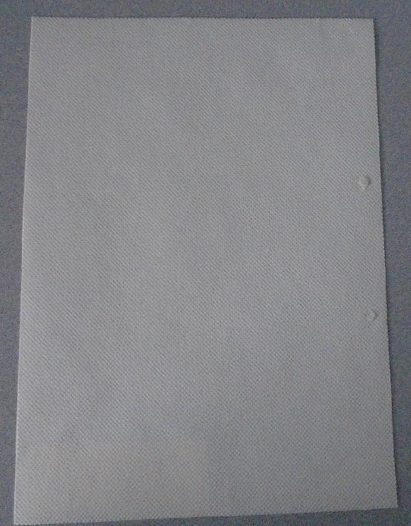 A NON-WOVEN TEXTILE CONSISTING OF THREE LAMINATED LAYERS.
THE FIRST LAYER IS A SPUN BOUND NON-WOVEN OF STAPLE FIBRES OF HIGH DENSITY POLYETHYLENE (HDPE) . WHITE IN COLOUR, WEIGHING 100 GRAMS PER METRE SQUARED
THE CENTRAL LAYER IS OF A  LOW DENSITY POLYETHYLENE (LDPE) LAMINATION LAYER, INDETERMINATE COLOUR. WEIGHING 20 GRAMS PER METRE SQUARED.
THE THIRD LAYER IS A  CO-EXTRUDED BARRIER FILM MADE OF POLYETHYLENE (PLASTIC) YELLOW IN COLOUR. WEIGHING 90 GRAMS PER METRE SQUARED,
THE PRODUCT IS USED IN THE PRODUCTION OF PROTECTIVE CLOTHING
IT IS PRESENTED/ PACKAGED IN ROLLS OF 1.53 X 1900 METRES (APPROX)