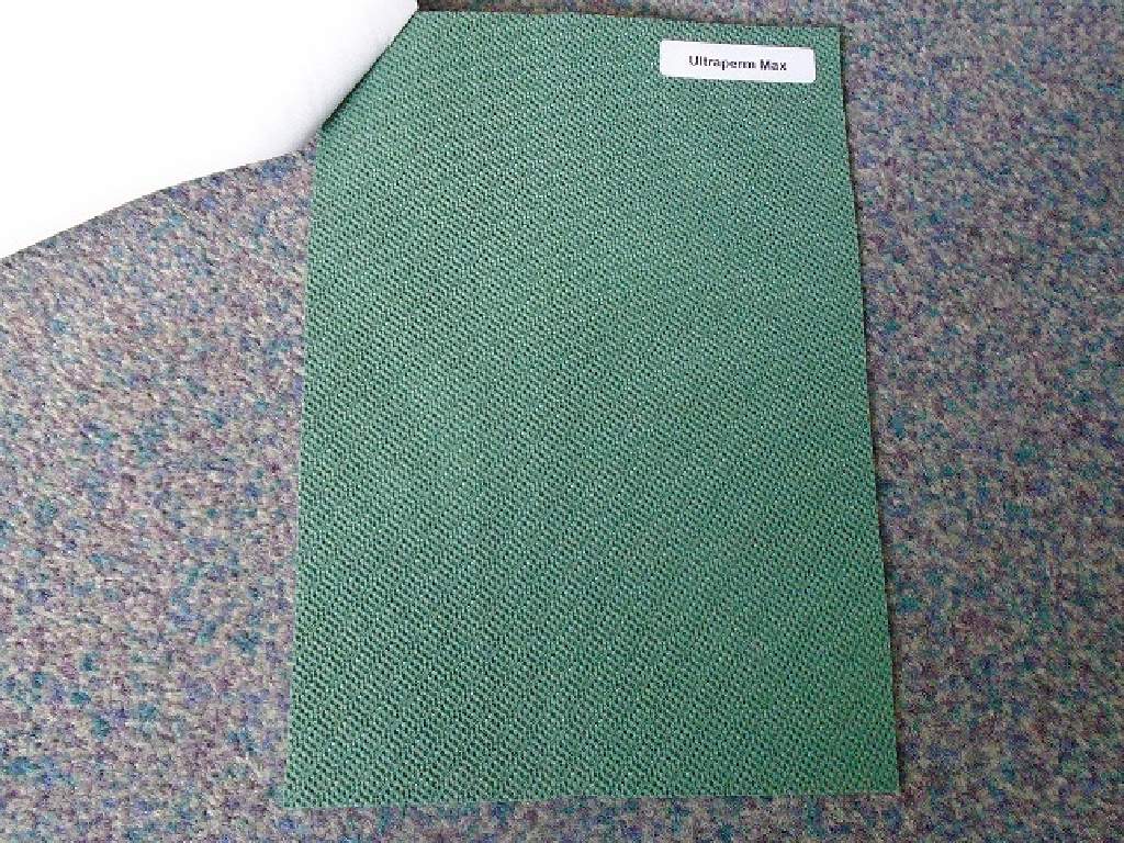 A NON-WOVEN TEXTILE CONSISTING OF THREE LAMINATED LAYERS. THE FIRST LAYER IS A LAYER OF NONWOVEN TEXTILE OF POLYPROPYLENE STAPLE FIBRES, GREEN IN COLOUR,  WITH A CENTRAL LAYER OF POLYPROPYLENE (PLASTIC), WHITE IN COLOUR. THE THIRD LAYER IS A NONWOVEN TEXTILE OF POLYPROPYLENE STAPLE FIBRES, BLACK IN COLOUR.
COMES IN ROLLS OF 1.0 X 50 METRE AND 1.5 X 50 METRE, WEIGHING 155 GRAMS METRE SQUARED.