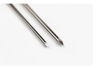 STERILISED PINS AND WIRES, USED IN ORTHOPAEDIC APPLICATIONS. THE WIRES ARE STERILIZED SHARPENED PINS MADE FROM STAINLESS STEEL 316IVM.THEY ARE USED FOR TEMPORARY FIXATION ON FRACTURES OF THE BONE AS AN IMPLANT. THEY ARE DESIGNED TO HOLD FRAGMENTS OF BONES TOGETHER. THE WIRES COME IN VARIOUS SIZES