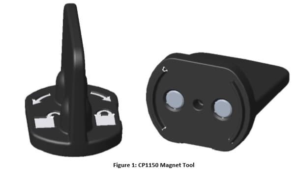 THE MAGNET TOOL ALLOWS CLINICIANS AND ADULT RECIPIENTS TO CHANGE THE MAGNET IN A SOUND PROCESSOR OF A HEARING AID. THE TOOL IS USED TO INSERT OR REMOVE A MAGNET FROM THE BASE OF THE HEARING AID PROCESSOR. THE TOOL IS MADE FROM BLACK PLASTIC WITH 2 SMALL NEODYMIUM MAGNETS BUILT OPPOSITE TO EACH OTHER. 
THE MAGNET TOOL IS PACKAGED IN A TE (TEMPER EVIDENT) BAG. IT IS SOLD VIA THE COMPANY WEBSITE TO RECIPIENTS, AUDIOLOGISTS, HOSPITALS AND AUTHORISED DISTRIBUTORS. IT IS NOT SOLD VIA RETAIL TO GENERAL PUBLIC.