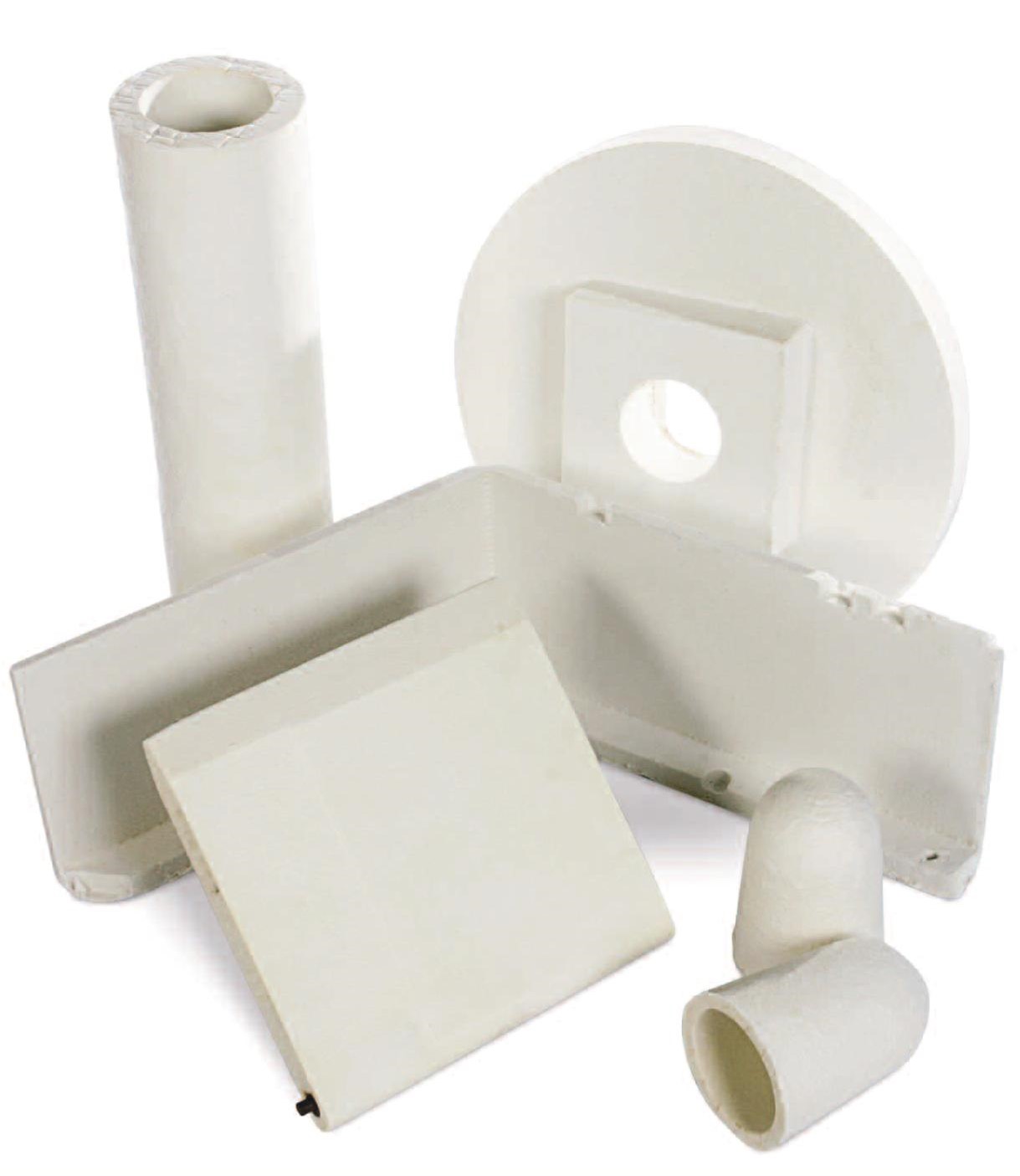 THIS IS A REFRACTORY CERAMIC FIBRE MATERIAL, ALSO KNOWN AS (ASW) ALUMINO SILICATE WOOL PROVIDES INSULATING PERFORMANCE AND HIGH TEMPERATURE STRENGTH. AVAILABLE IN A WIDE RANGE OF PRODUCTS USING VACUUM FORMING TECHNOLOGY, CAN BE CUSTOM DESIGNED FOR A BROAD RANGE OF USES ACCORDING TO CUSTOMER DESIGN AS WELL AS BOARDS WITH A WIDE RANGE OF STANDARD THICKNESS AND DIMENSIONS. THE BOARD AND SHAPE VACUUM FORMED PRODUCTS COVER AN ENTIRE TEMPERATURE AND MECHANICAL STRENGTH RANGE. WHITE/TAN IN COLOUR CAN BE SUPPLIED WET PACKED IN BAGS, THE SHEETS CAN THEN BE SHAPED AS DESIRED.