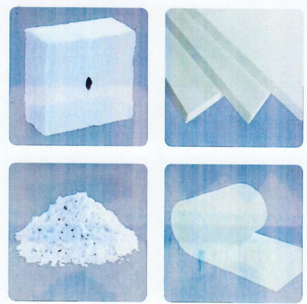 THIS IS A REFRACTORY CERAMIC FIBRE MATERIAL, ALSO KNOW AS (ASW) ALUMINO SILICATE WOOL. REDUCES ENERGY CONSUMPTION AND EMISSIONS IN A VARIETY OF HIGH TEMPERATURE PROCESSING APPLICATIONS. AVAILABLE IN A WIDE RANGE OF PRODUCTS, AS SHAPES OR AS BOARDS, USING VACUUM FORMING TECHNOLOGY COVERING INDUSTRIAL TO COMMERCIAL MARKETS.  HIGH TEMPERATURE INSULATION WOOL FROM 600°C TO 1300°C (1112°F TO 2372°F)