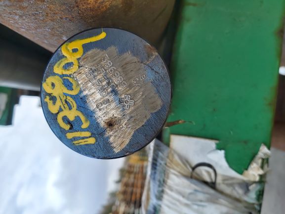 THIS PRODUCT, AS PER THE UNIFIED NUMBERING SYSTEM, IS A HEAT AND CORROSION RESISTANT STAINLESS STEEL ROUND BAR.  THE STAINLESS STEEL CONTAINS 3.5% NICKEL.

THE DIMENSION OF THE STAINLESS STEEL ROUND BAR ARE A DIAMETER OF 69.85 MM, WITH A TOTAL WEIGHT OF 3436 KG