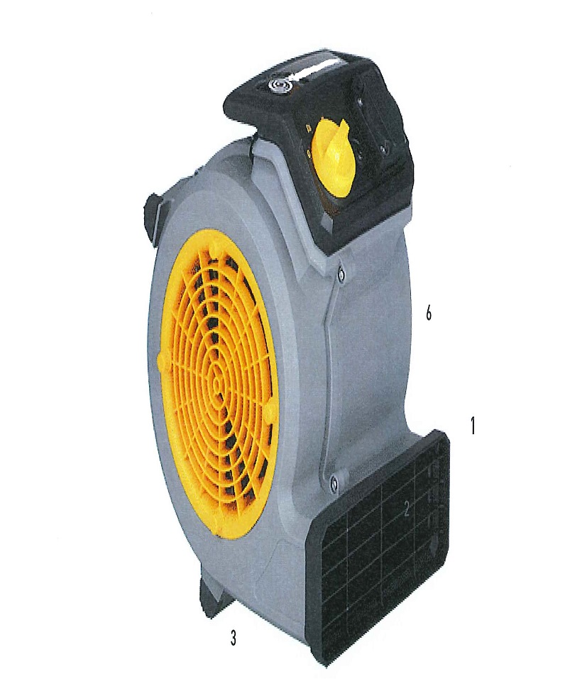 A CENTRIFUGAL AIR MOVER FAN WITH EU PLUG. THE AIR MOVER PROVIDES A PORTABLE SOLUTION FOR DRYING FLOORS, CARPETS, WALLS AND CEILINGS QUICKLY.

FEATURES INCLUDE: AIR SPEED - 1300RPM, AIR VOLUME - 15MTR3 PER MINUTE/ 518 CUBIC FEET PER MINUTE. BLOWER FUNCTION - 3 ANGLES, VARIABLE SPEED - 3 SETTINGS. MOTOR POWER - 124W. POWER SUPPLY - 240V. WEIGHT - 3.5KG. DIMENSIONS - H 31 CM X W 24CM X D 28CM.
