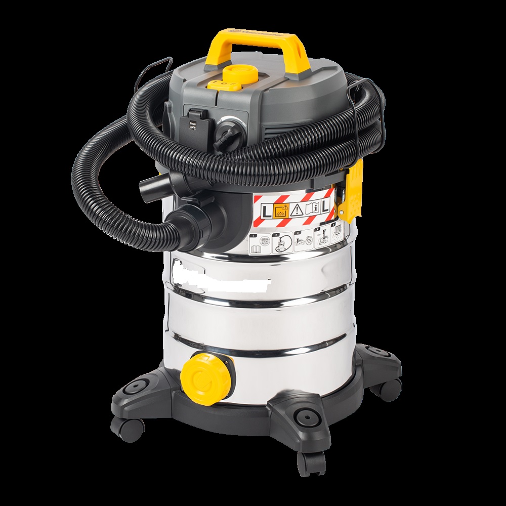 INDUSTRIAL WET AND DRY VACUUM CLEANER WITH 240V AND A 1400W MOTOR WITH A 30 LITRE DIRT HOLDING CAPACITY.
