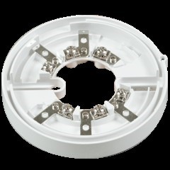 THIS PRODUCT IS DETECTOR MOUNTING BASES THAT ARE SPECIFICALLY DESIGNED FOR MOUNTING OF HEAT OR SMOKE DETECTORS. 

THE PRODUCT COMPRISES A CIRCULAR POLYCARBONATE PLASTIC MOUNTING BASE PLUS METAL TERMINALS (CONNECTORS), SCREWS AND FASTENERS. THE NUMBER OF TERMINALS FITTED MAY VARY DEPENDING UPON THE RANGE OF DETECTORS BEING MOUNTED.

THE TERMINALS ALSO PROVIDE FOR TRANSMISSION OF ELECTRICAL POWER TO (PLUS DATA TO AND FROM) THE MOUNTED DETECTOR. 

THERE IS NO SIGNIFICANT DIFFERENCE IN THE DESIGN, APPEARANCE OR FUNCTIONALITY OF ANY OF THE THREE VARIANTS PRODUCED BY THIS COMPANY. 

NO VARIANT OF THIS PRODUCT CAN BE USED IN ANY STAND-ALONE CAPACITY, AS THEY CAN ONLY BE USED AS PART OF THIS COMPANY'S FIRE ALARM CONTROL SYSTEM.  NO QUANTITATIVE, CHEMICAL OR SPECTROSCOPIC ANALYSIS OF ANY KIND IS CARRIED OUT BY THIS PRODUCT. THERE HAS BEEN NO CHANGE TO THE DESIGN, APPEARANCE OR FUNCTIONALITY OF THIS PRODUCT SINCE THE ISSUE OF THE PREVIOUS RULING. 

THIS PRODUCT IS IMPORTED SPECIFICALLY FOR THIS COMPANY, AND IT CANNOT BE RESOLD AS AN "OFF THE SHELF" ITEM BY GENERAL STORES OR BY ANY NON-SPECIALIST OUTLET. THIS PRODUCT DOES NOT HAVE AN INTEGRAL SOUNDER OR RECORDING DEVICE. WHILE IT CAN BE SOLD SINGLY THE PRODUCT IS MORE COMMONLY DESPATCHED IN LARGER CARDBOARD BOXES CONTAINING 10 OR 100 UNITS.