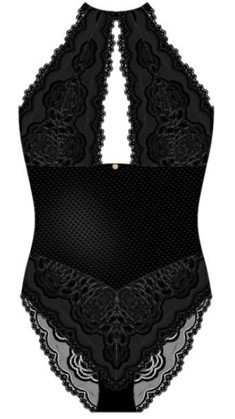 STRETCH LACE BODY 
A KNITTED LACE BODY-SUPPORTING UNDERGARMENT
WIRELESS, PLUNGE BODY WITH A DEEP PLUNGING FRONT. 
HAS A HIGH NECKLINE AND LEG-LINE DETAILED AND WITH SCALLOPED EDGING. 
IT IS LINED AND HAS A BUILT IN 3-ROW HOOK AND CLASP TO PROVIDE BREAST SUPPORT 
THE BODY OF THIS PRODUCT HAS A COMPOSITION OF POLYAMIDE, ELASTANE AND POLYESTER, THE GUSSET LINER IS MADE OF COTTON (EXCLUDES TRIMMINGS)