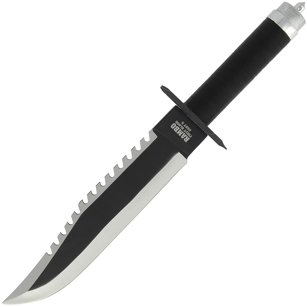 THIS ITEM IS A MOVIE STYLE KNIFE .
THIS KNIFE COMES WITH A LEATHERETTE CASE. THE BLADE IS MADE FROM STEEL, WITH SOME FABRIC ON THE HANDLE FOR COMFORT.
