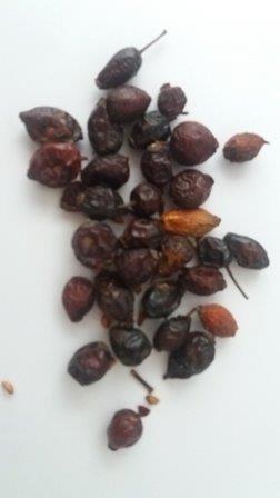 Cijeli osušeni plod šipka. Plodovi 1-2 cm dugi i 0,5-1,5 cm široki, okruglastog do eliptičkog oblika tamno crvene do smeđe boje.
Upotrebljava se za pripremu čajnih mješavina.
