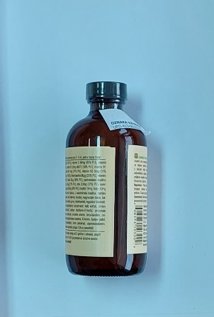 Tekući dodatak prehrani pakiran u staklenu bočicu od 237 ml. 
Proizvod sadrži: Vitamine A, C, D3,  E, B1, B2, B3, B6 , B12. Pantotenska kiselina , Jod, Cink,  Selen , Mangan, Inozitol, Kolin   
Od ostalih sastojaka: pročisćena voda, fruktoza, zgušnjivač: ksantan guma, regulator kiselosti: limunska kiselina, dekspantotenol,konzervans: kalij sorbat, ekstrakt sjemenki grejpa, prirodne arome
Popiti jednu čajnu žlicu na dan (5 ml). Preporučena dnevna doza je 5 ml.