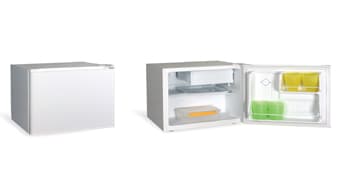 HF-60FW kompresszoros háztartási hűtőszekrény (60 liter), beépített mélyhűtőrekesszel.