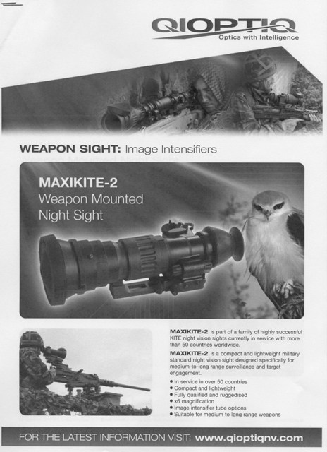 Maxikite-2 fegyverre szerelhető éjjellátó célzókészülék. Optikai egyszemlencsés távcső, célzókészülék közepes és hosszú hatótávolságú fegyverekhez. Jellemzői: kompakt, kis súlyú 260 x 95 x 100 mm méretű alumínium testben elhelyezett lencse rendszer, amely 6x-os nagyítást eredményez. Az elektronikus képerősítő rendszerrel megjelenített nagy felbontású kép effektív használatot biztosít gyengén (alkonyatkor vagy sötétben) megvilágított célok befogására. Áramforrásként két 1,5 V-os elemet használ, amely 70 órás folyamatos működést tesz lehetővé.