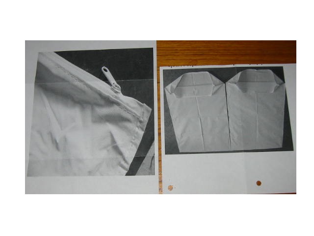 WOVEN BAG OF NYLON, RECTANGULAR IN SHAPE, WITH ZIP FASTENING, WITH A PVC COATING ON THE INSIDE, NOT VISIBLE TO THE NAKED EYE.  THE BAGS ARE USED IN HOTELS TO STORE EXTRA PILLOWS AND THE PVC COATING MAKES THE BAGS WATERPROOF.
