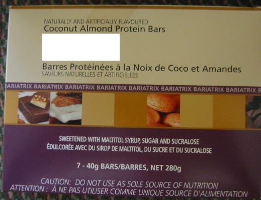 COCONUT ALMOND PROTEIN BAR, COVERED IN CHOCOLATE FLAVOURED COATING