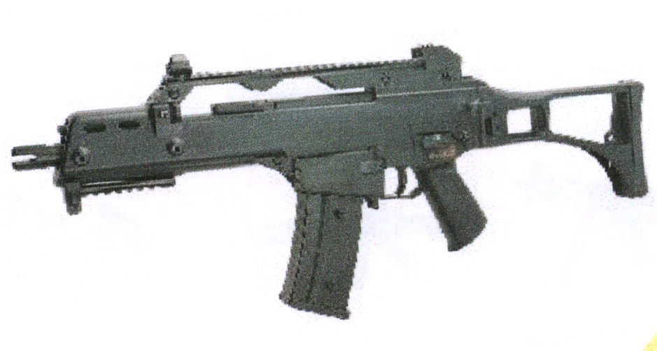 AIRSOFT GUN MADE MOSTLY FROM ABS PLASTIC AND METAL, USED IN THE SPORT OF AIRSOFT. IT FIRES 6MM BB'S @ 300 FPS (FEET PER SECOND). IT IS UNDER 1 JOULE (328 FPS) POWER OUTPUT, IT COMES INDIVIDUALLY BOXED WITH A BATTERY AND CHARGER. IT IS NOT CAPABLE OF BEING CONVERTED TO FIRE REAL AMMUNITION.