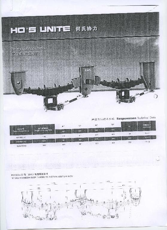 SUSPENSIONS FOR USE ON TRACTOR TRAILERS.