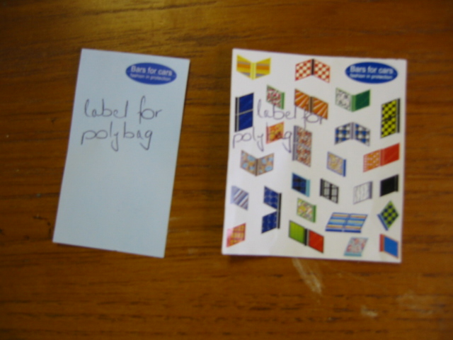 PAPER LABEL: PAPER LABELS OF VARIOUS SIZES, NON ADHESIVE, PRINTED ON BOTH SIDES.
