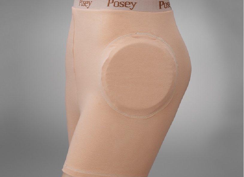 LADIES STANDARD BRIEFS FOR PATIENTS WHO ARE SUSCEPTIBLE TO FALLING. 95% COTTON AND 5% SPANDEX, WITH REMOVABLE FOAM PADS WHICH CAN BE INSERTED ON EACH SIDE FOR PROTECTION AGAINST INJURY IN CASE OF FALLS. EASILY FITS OVER UNDERGARMENTS OR CAN BE WORN AS UNDERWEAR.