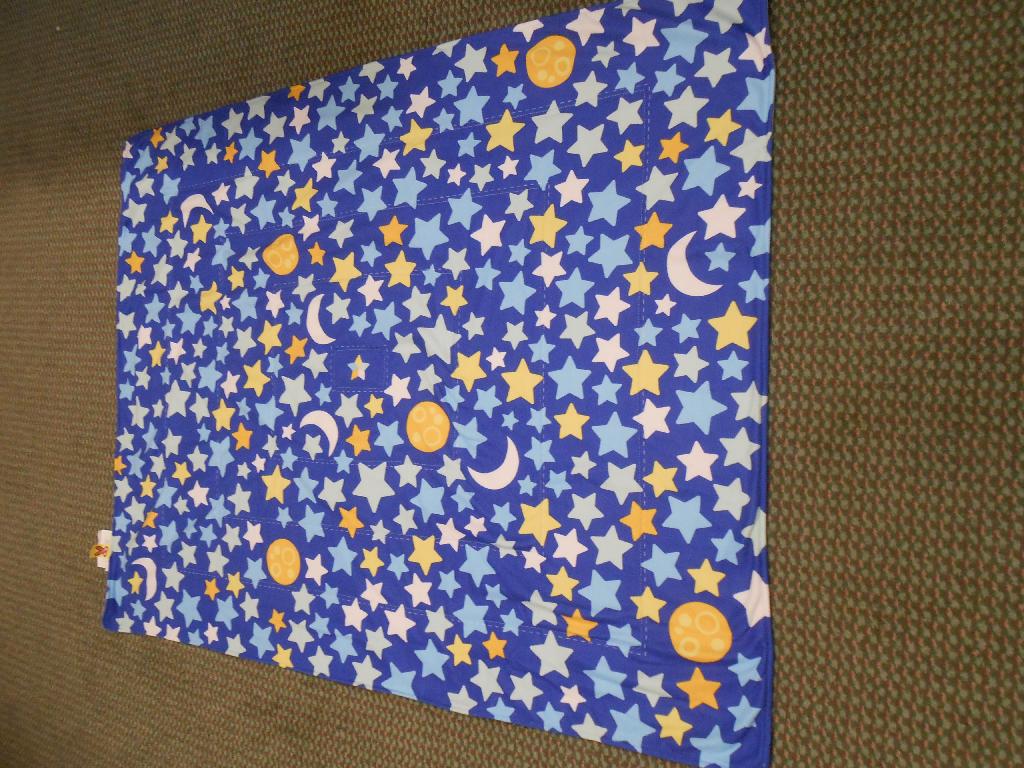 BYE BYE BLANKIE

THIS IS THE 1ST BLANKET THAT IS PURPOSE BUILT TO HAVE TRIMABLE LAYERS SO THE BLANKET CAN SHRINK OVER TIME ELIMINATING THE CHILDS ATTACHMENT IN TOE
THIS IS A NON-WOVEN 100% POLYESTER BLANKET. DOUBLE LAYERED AND STITCHED SEAMED. BLANKET ALSO HAS FIVE INDIVIDUAL SEAMS STITCHED INTO IT TO ALLOW FOR LAYERS TO BE TRIMMED AWAY AND LEAVING THE BLANKIE IN FULL WORKABLE CONDITION