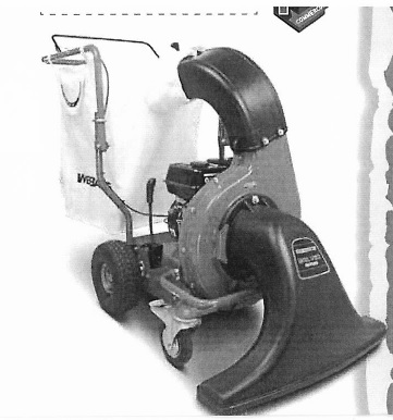 LEAF VACUUM:

SOLE PURPOSE IS TO VACUUM UP LEAVES AND LITTER.
CAN BE USED ON GROUND OR ON LAWNS AND IS POWERED BY PETROL ENGINE.
IT CONSISTS OF A PUSH MACHINE THAT VACUUMS UP LEAVES AND LITTER AND PUTS THE MATERIAL INTO A BAG WHICH IS ATTACHED TO THE MACHINE.