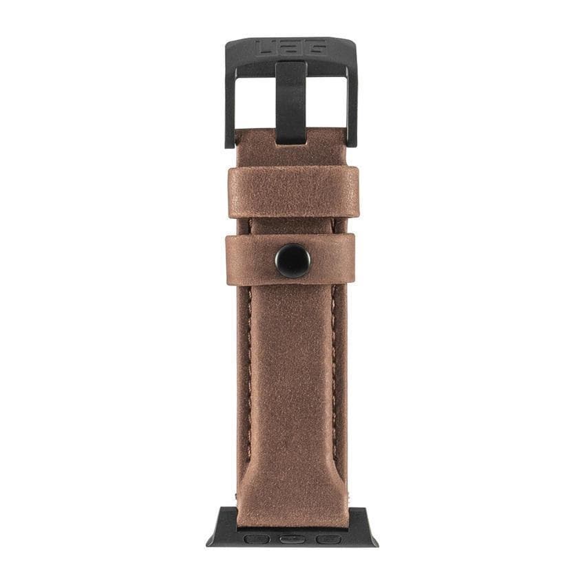 LEATHER WATCH STRAP WITH STAINLESS STEEL LUGS AND BUCKLES
USED TO SECURE A WATCH, WORN ON THE WRIST
MADE OF LEATHER WITH STAINLESS STEEL LUGS AND BUCKLES