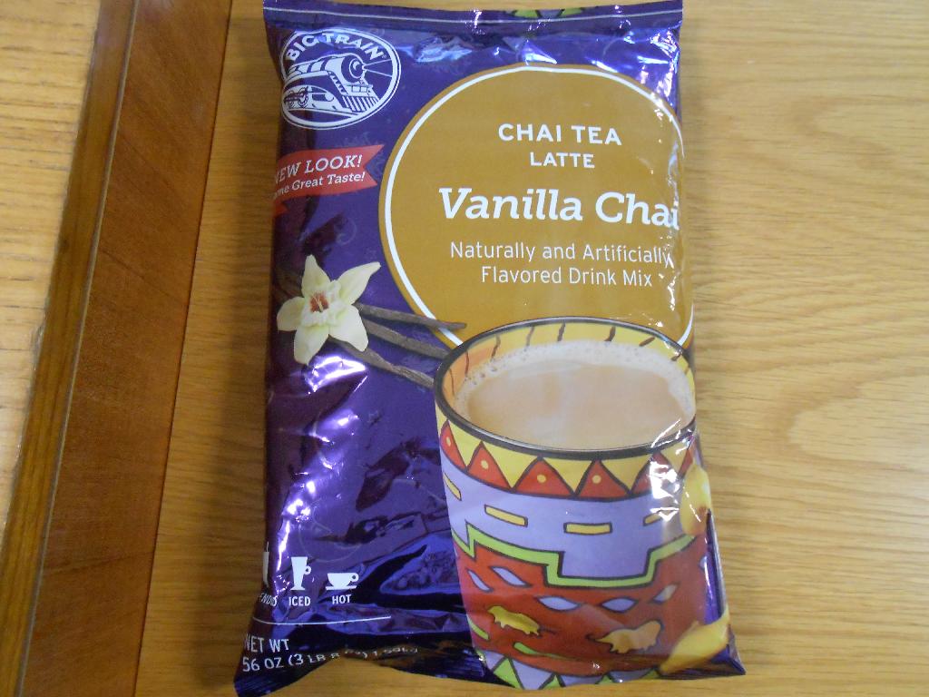 VANILLA CHAI FLAVOURED POWDER MIX FOR BEVERAGES.