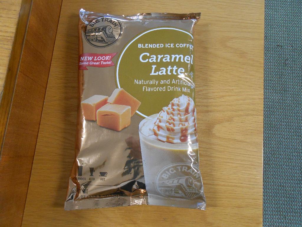 CARAMEL LATTE  FLAVOURED POWDER MIX FOR BEVERAGES.