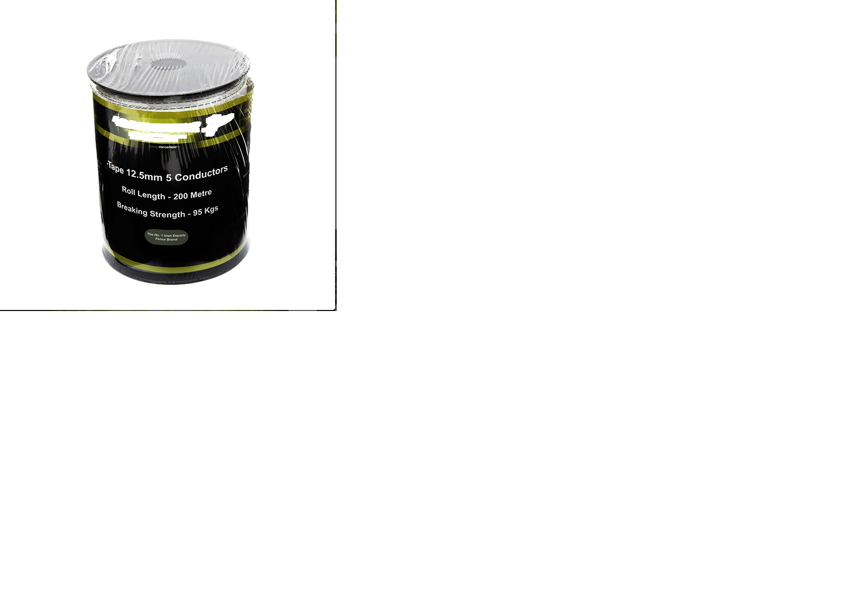POLYTAPE IS AN ELECTRICAL WIRE CONSTRUCTED IN A FLAT TAPE TYPE FORMAT.
USED FOR CONNECTING ELECTRIC FENCE SYSTEMS.
IT IS MADE FROM 5 THIN STAINLESS STEEL NON-INSULATED WIRE STRANDS WHICH ARE WOVEN THROUGH HDPE PLASTIC MATERIAL. THE STAINLESS STEEL STRANDS CONDUCT THE ELECTRICITY. THE PLASTIC TAPE PROVIDES STRENGTH AND FLEXIBILITY.