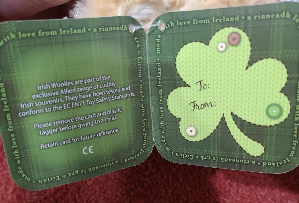 Cardboard swing gift tag with a printed design on one side and the words  "to" and "from" on the other side.
GIFT TAG
PAPER