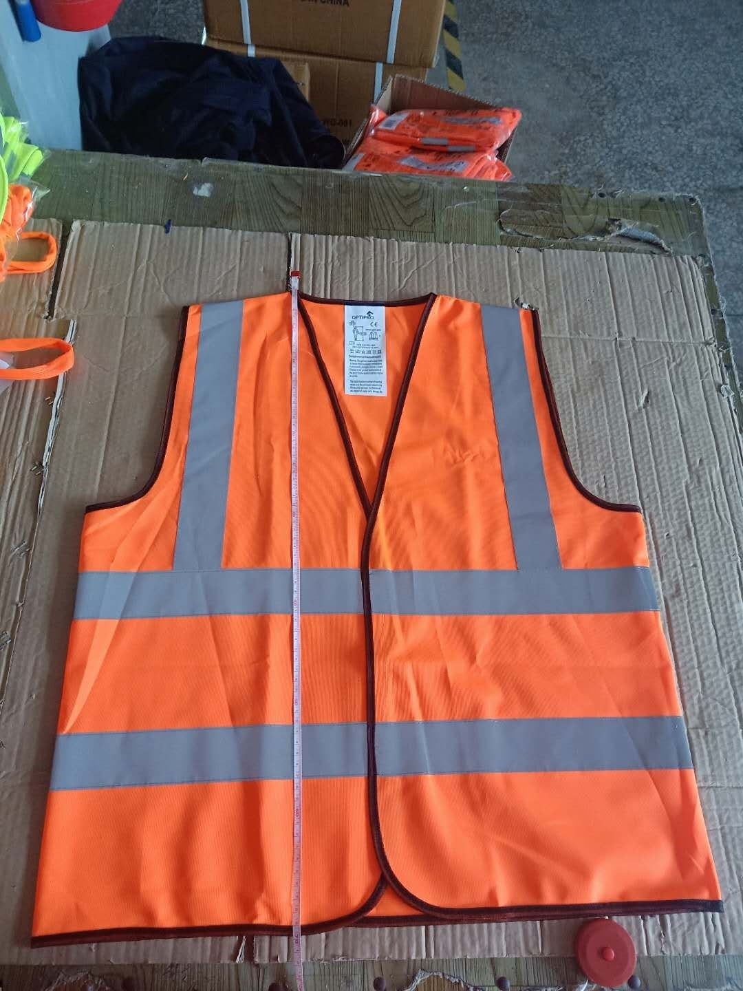 High Visibility Vest EN471 Orange - L - made of polyester - retro reflective tape around the torso and 1 band over each shoulder - knitted