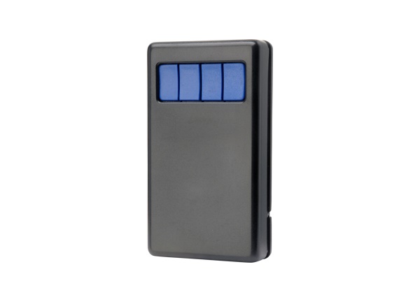 4 CHANNEL HANDHELD RADIO CONTROLLED TRANSMITTER. APPLICATIONS INCLUDE INDUSTRIAL AND COMMERCIAL DOORS, GATE AND GARAGE DOOR OPENINGS.