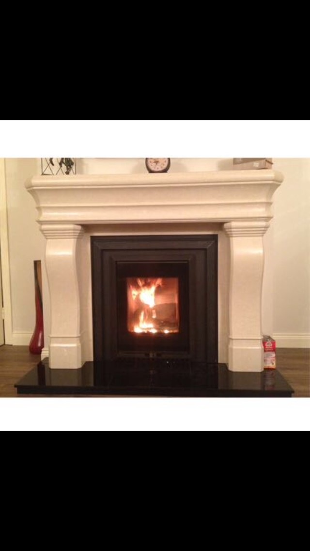 Empire Fireplace Micro Cream Granite No Carving
