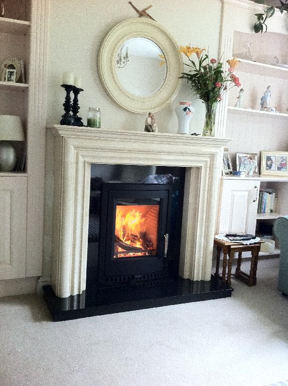 Brock Fireplace Micro Cream Granite