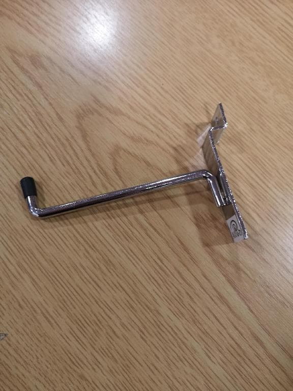A steel hanger .
Used for displaying items
Made from carbon steel with a powder epoxy resin coating.