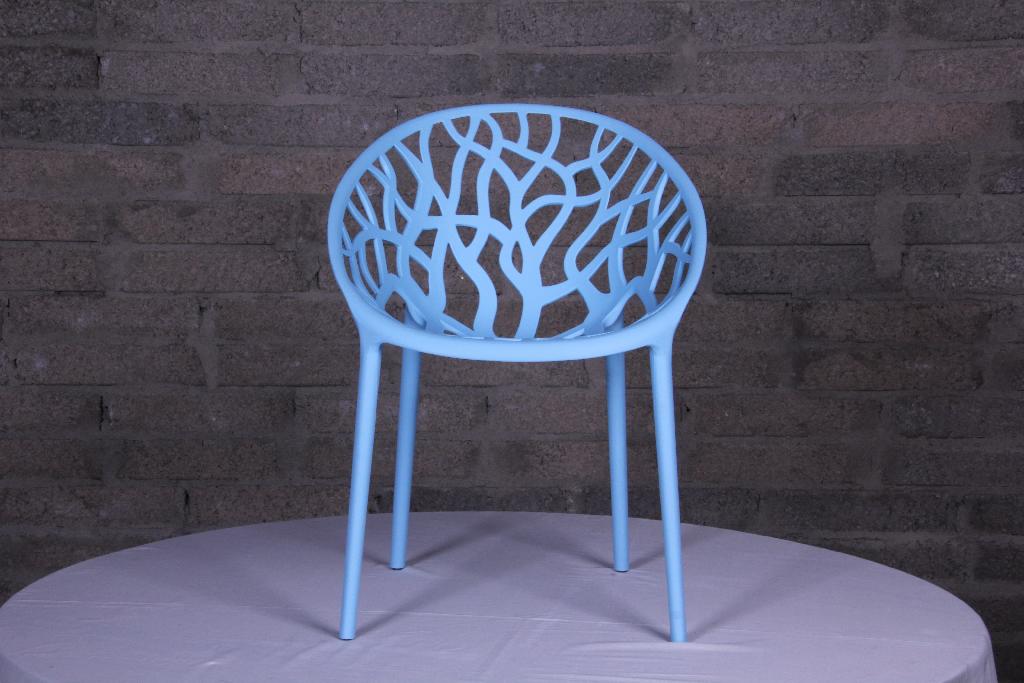 PLASTIC CHAIR, SEAT AND FRAME BOTH MADE OF PVC PLASTIC. THIS IS AN ITEM OF FURNITURE.